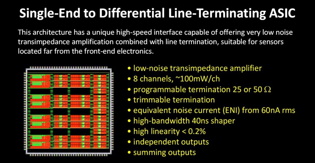 Single-End to Differential Line-Terminating ASIC